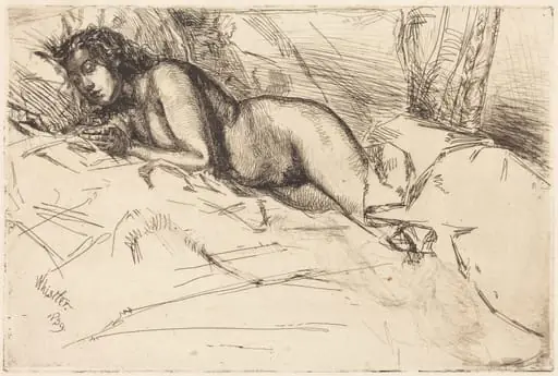 Venus, by James McNeill Whistler, ink, 1859