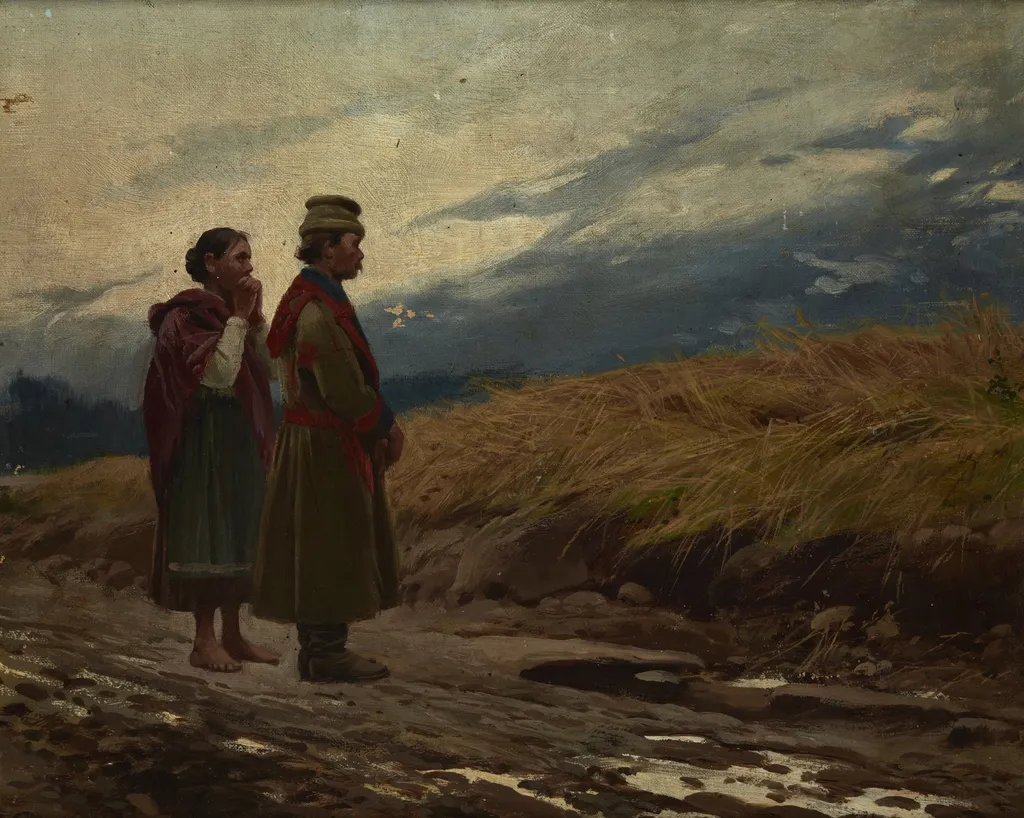 After a Storm, by Tadeusz Popiel, oil, 1898