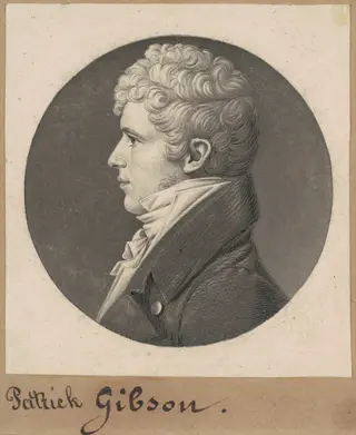 Patrick Gibson, by Charles B. J. Févret de Saint-Mémin, ink, 1808