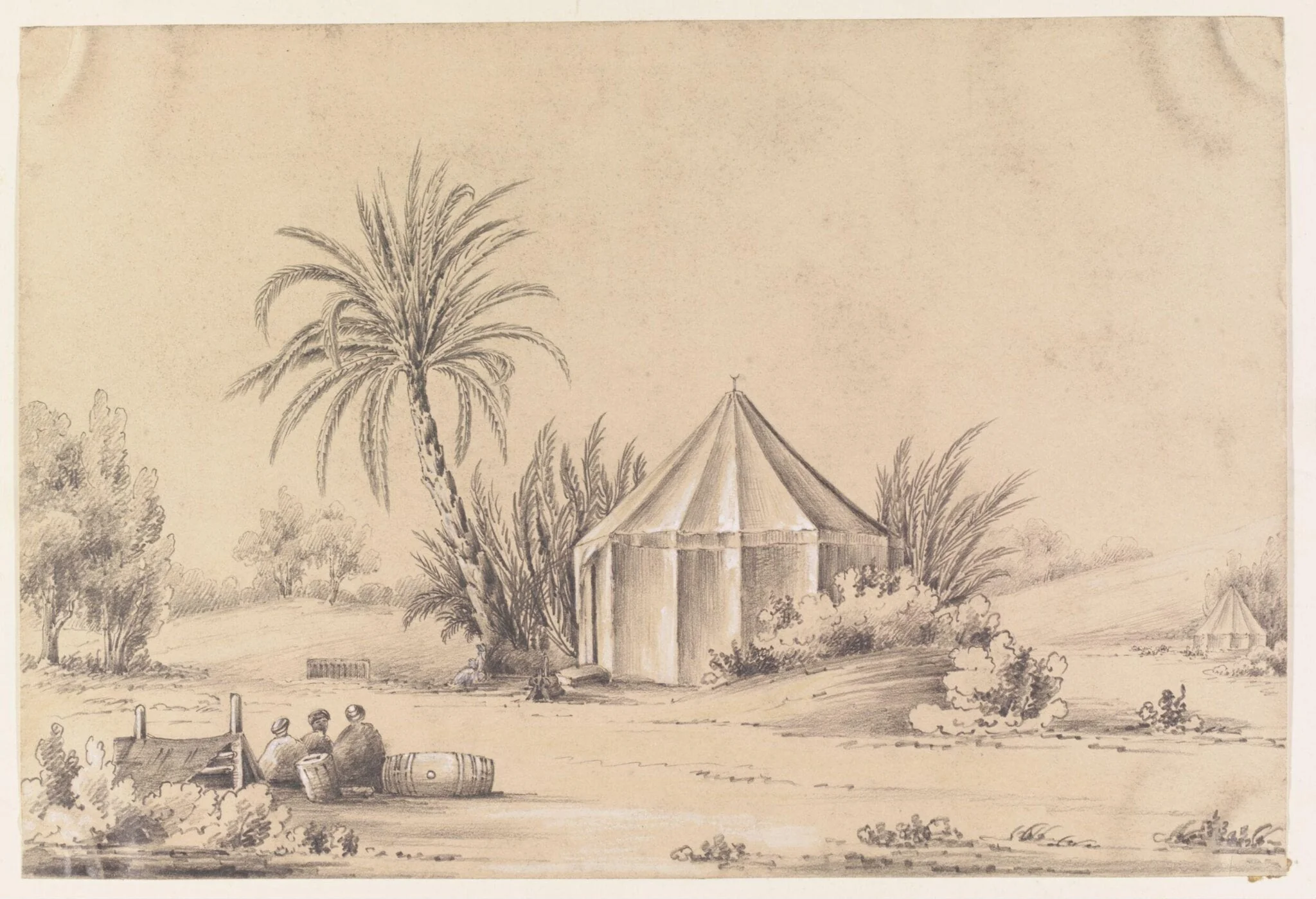 A Scene in the Desert Wady Gharendl, detail