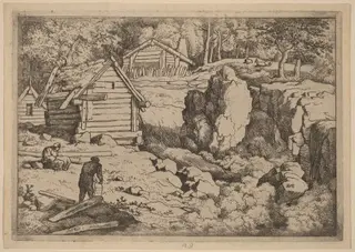 The Carpenter, by Allart van Everdingen, ink, 1650