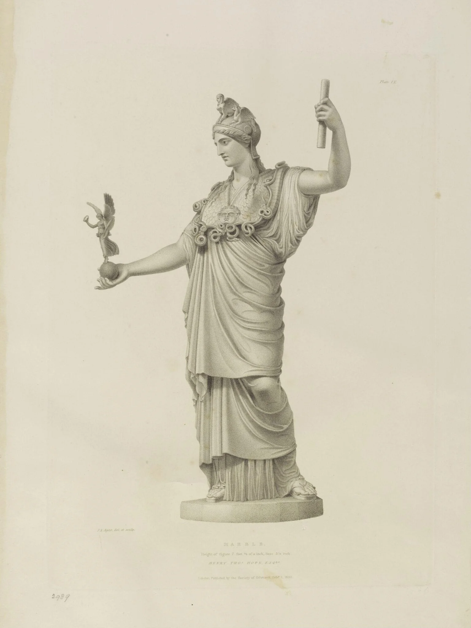 Statue of Minerva, detail