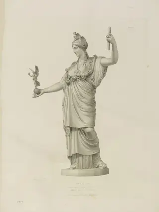 Statue of Minerva, by John Samuel Agar, 1850