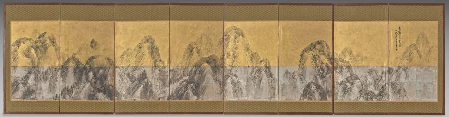 Seventy-Two Peaks Under the Blue Sky with Mount Furong, detail