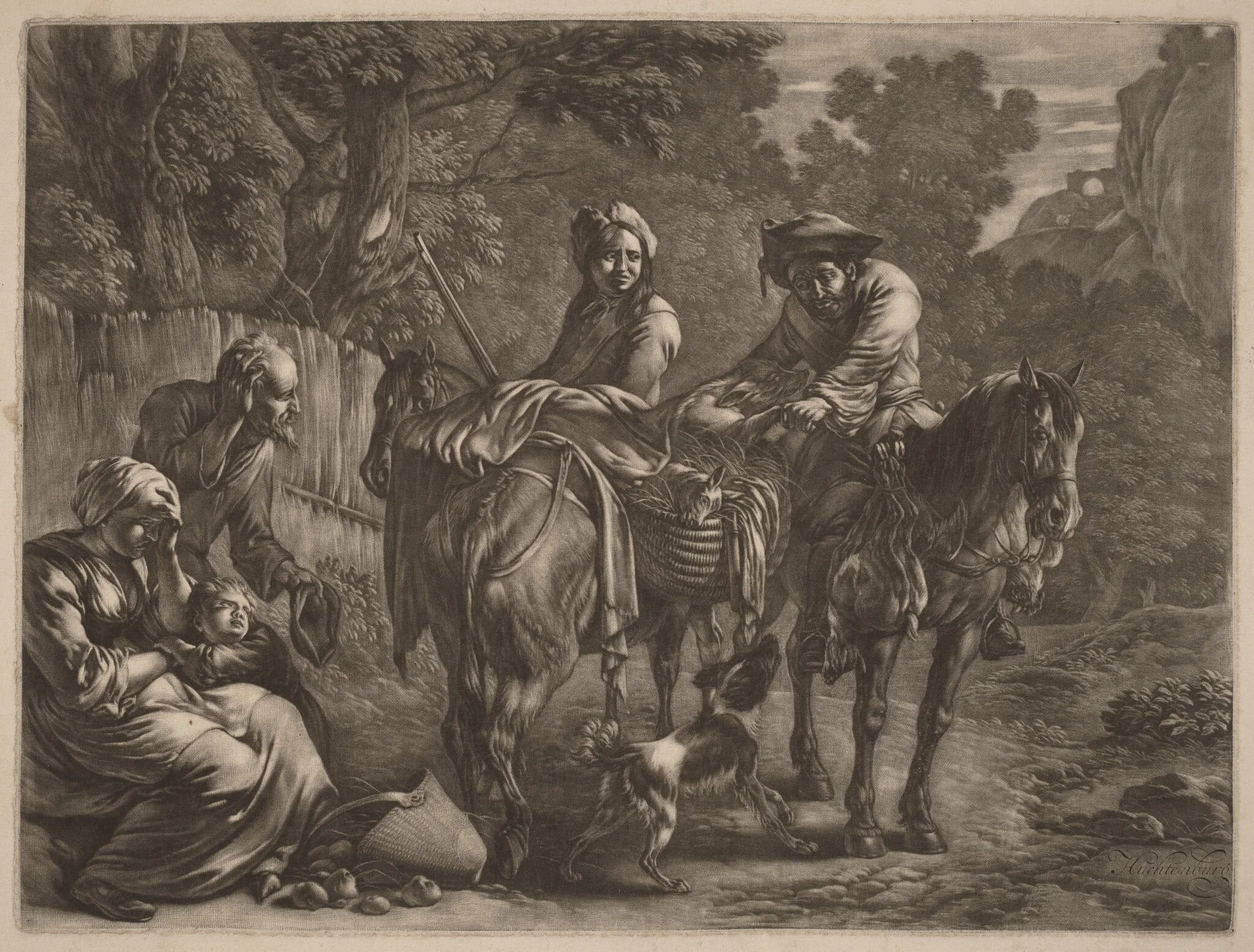 Robbers on Horseback, detail