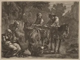 Robbers on Horseback, by Jan van Huchtenburgh, ink, 1690