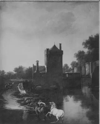 De Wittefrouwenpoort in Utrecht, by Willem van Drielenburg, oil, 1655
