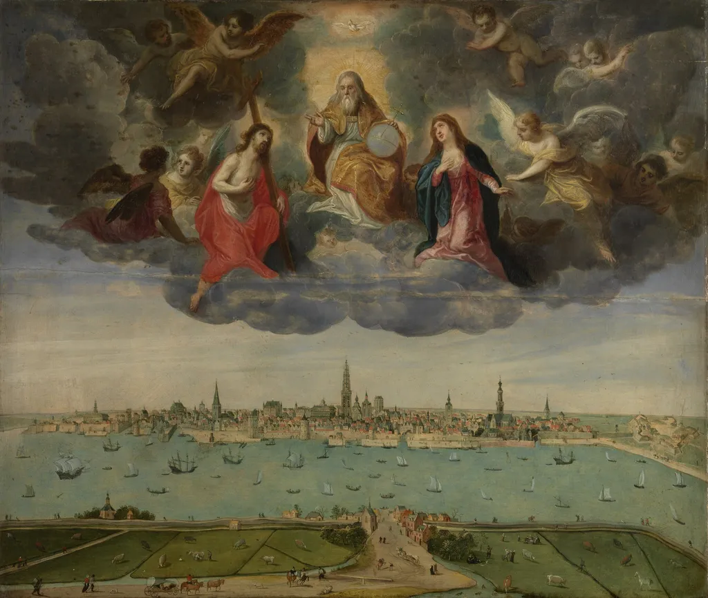 Antwerp and the Vlaams Hoofd in 1600, by Abel Grimmer, oil, 1600