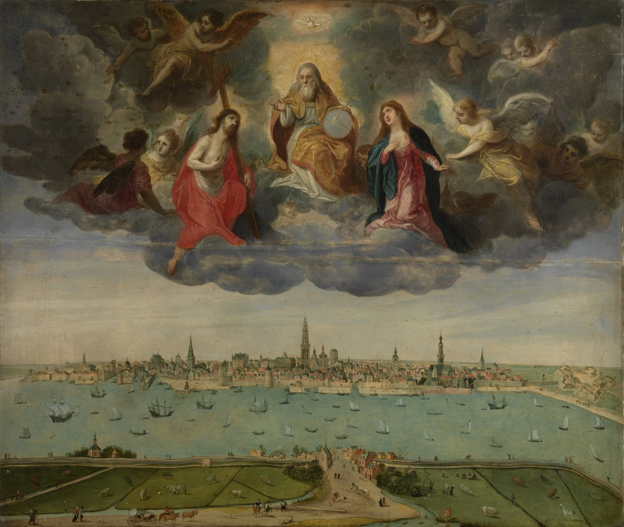 Antwerp and the Vlaams Hoofd in 1600, detail
