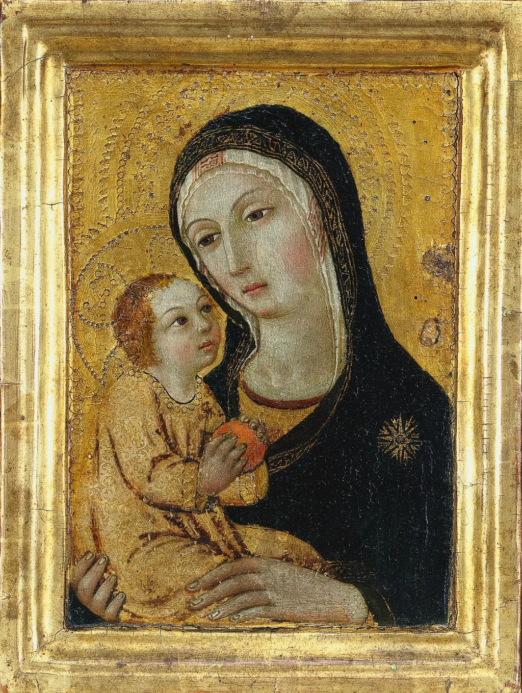 Virgin and Child, by Icilio Federico Joni, tempera, 1453