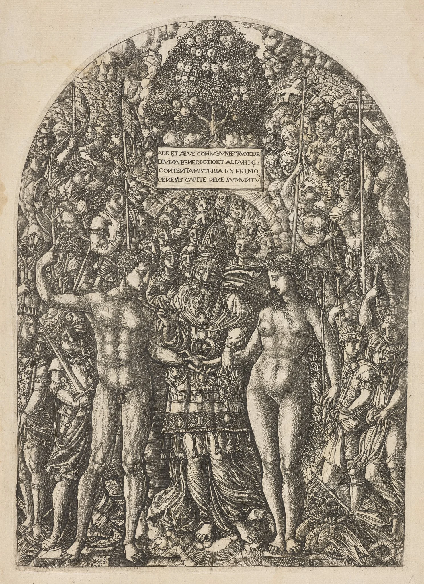 Marriage of Adam and Eve, detail