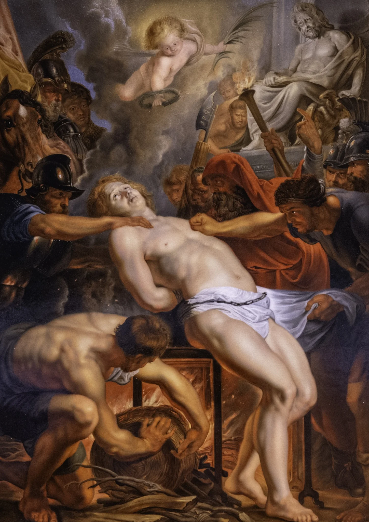 Martyrdom of Saint Lawrence, detail
