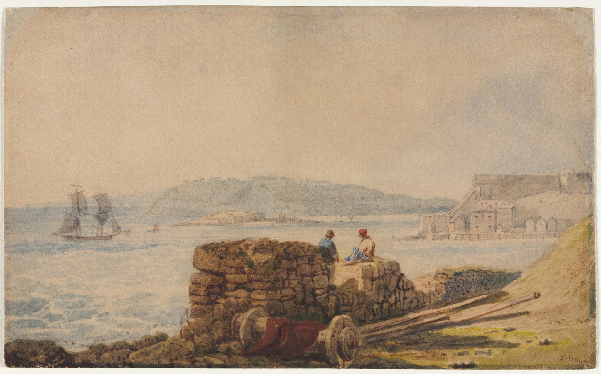 Drake's Island, Plymouth Sound, detail
