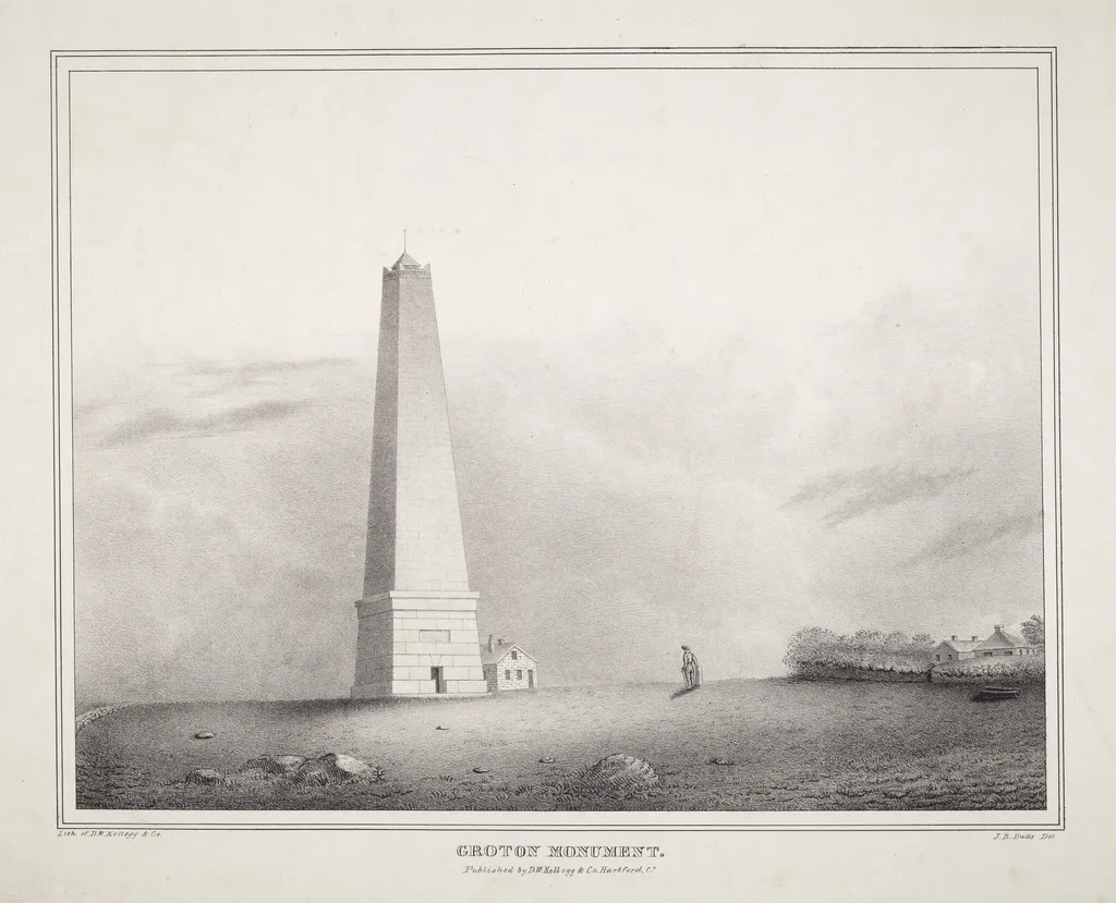 Groton Monument, by J.R. Butts, ink, 1835