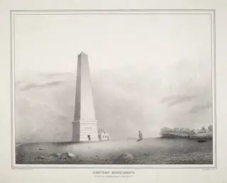 Groton Monument, by J.R. Butts, ink, 1835