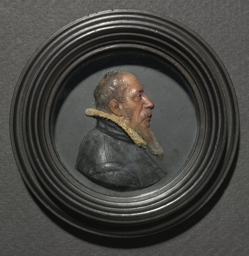 Portrait of a Man in Black, detail