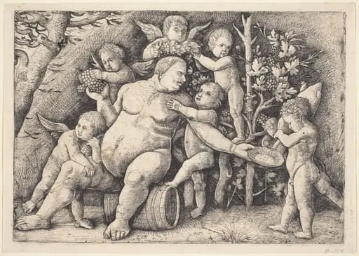 Silenus, by Hieronymus Hopfer, ink, 1525