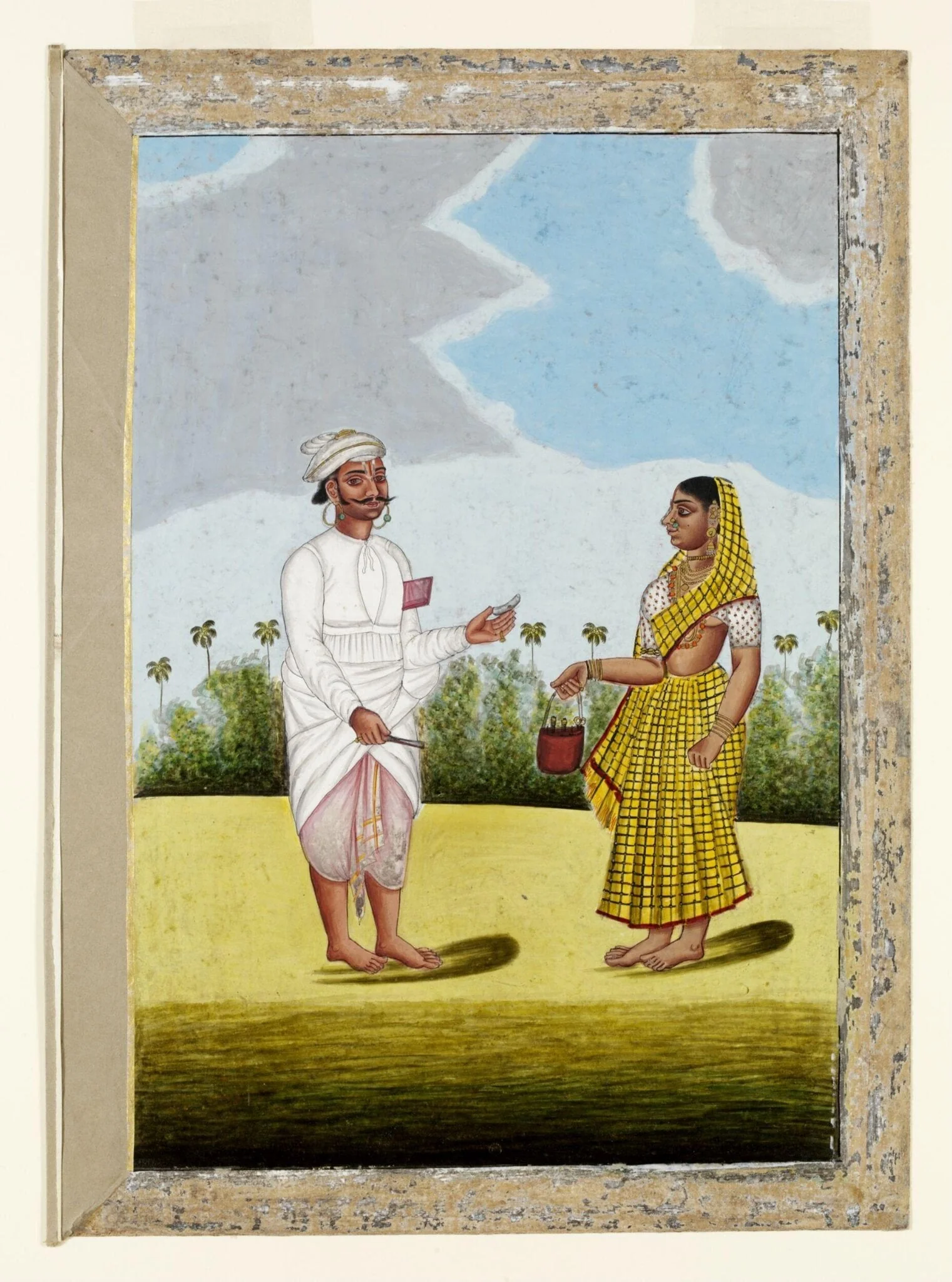 A barber and his wife, detail