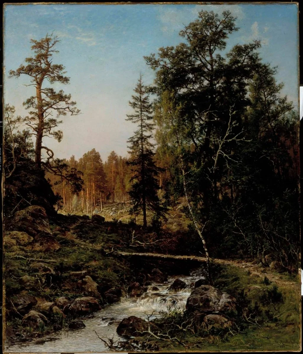 Metsämaisema Hauholta, detail