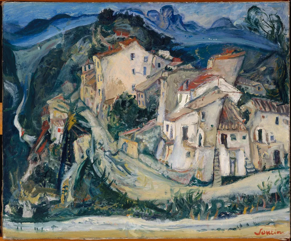 View of Cagnes, by Chaïm Soutine, oil, 1924