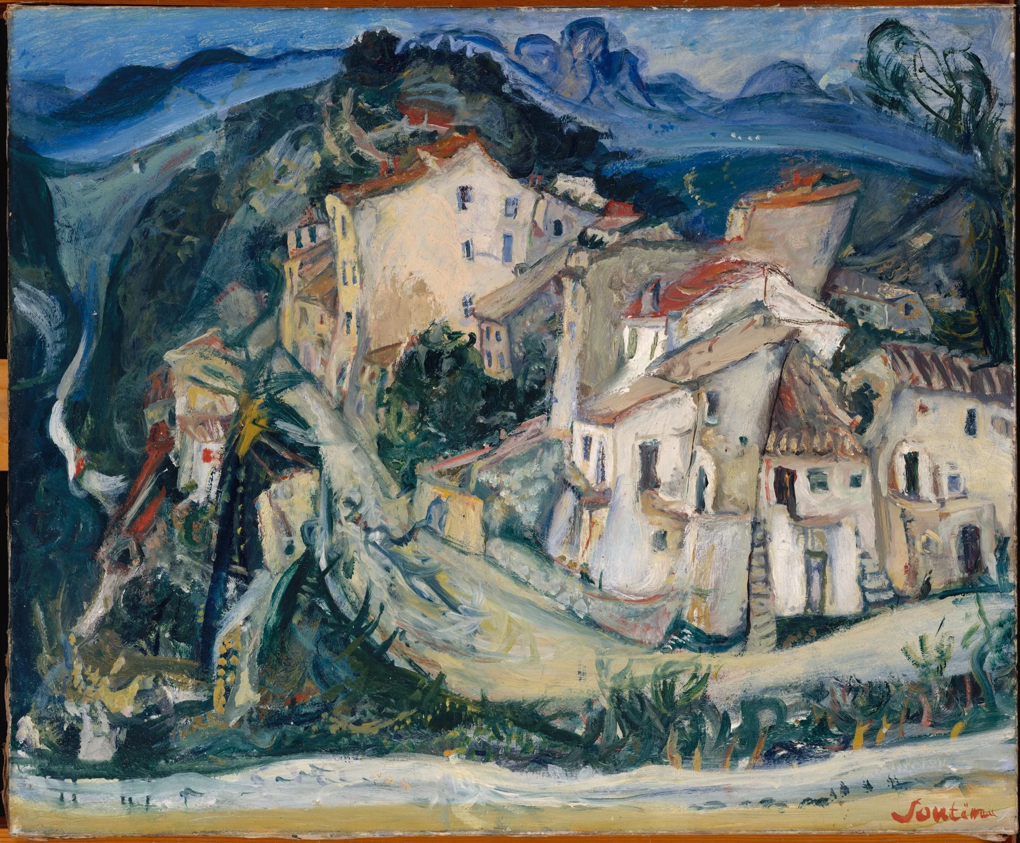 View of Cagnes, detail