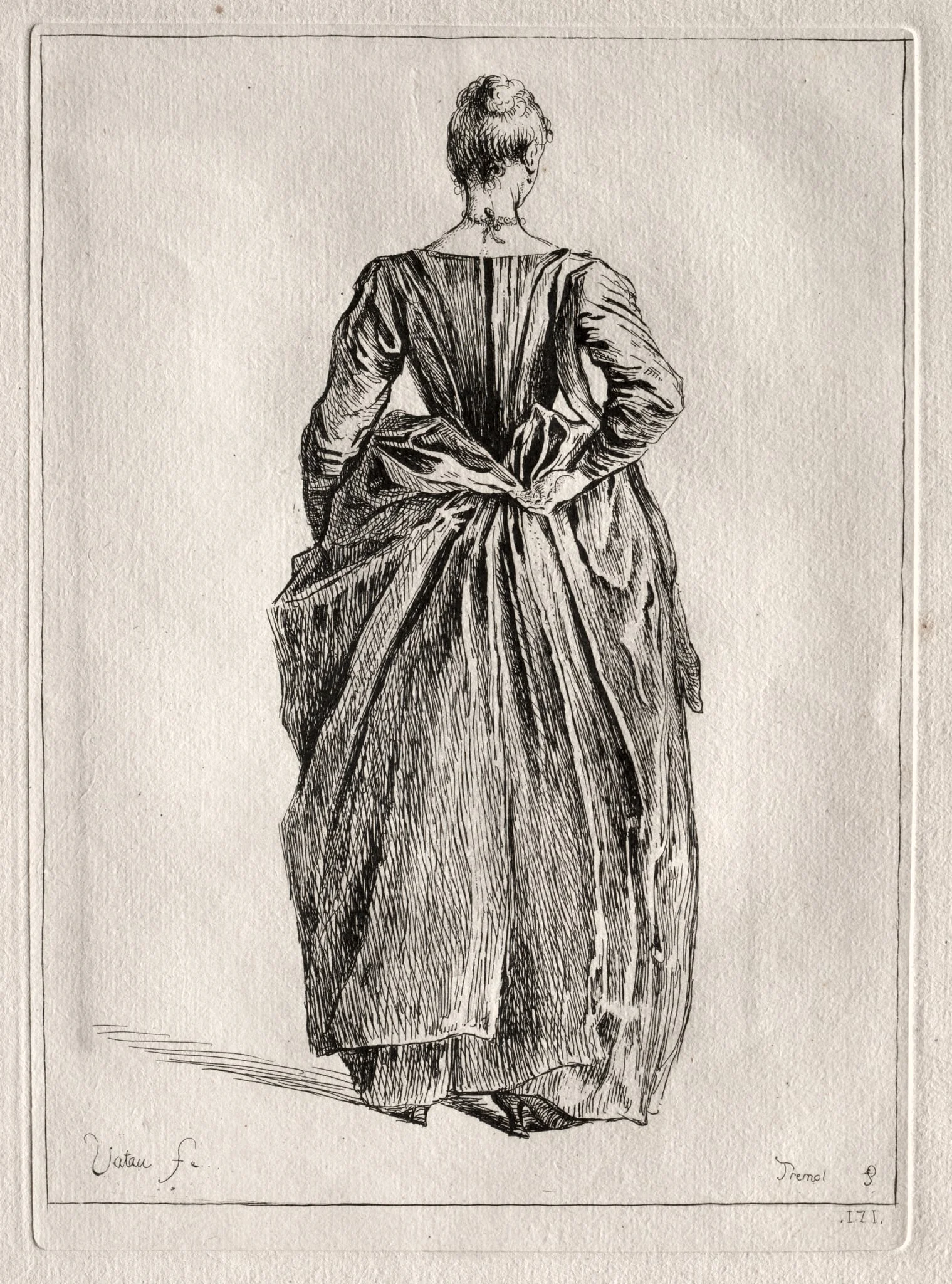 Study of a Woman from the Back, detail