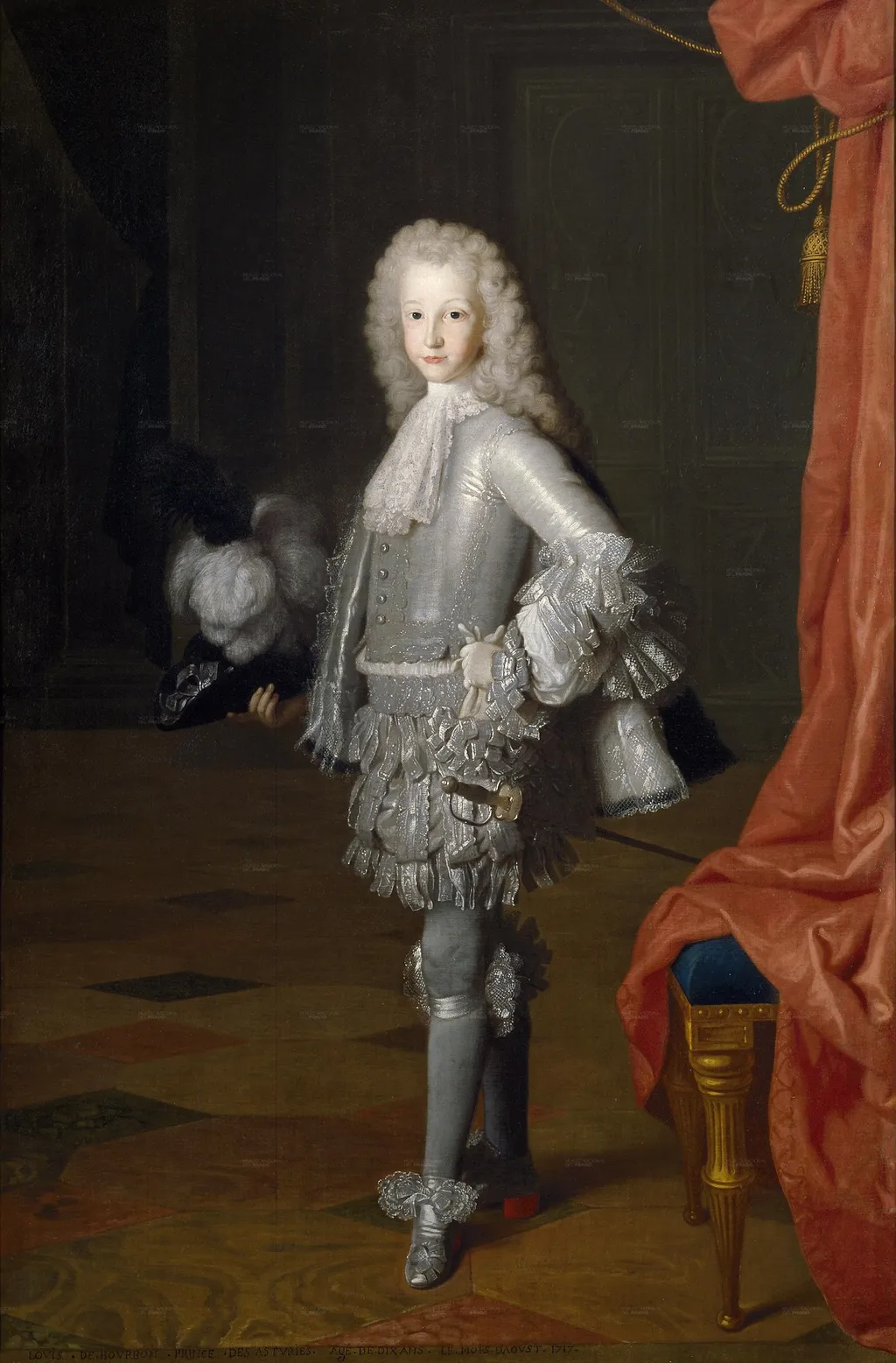 Louis I, Prince of Asturias, by Michel Ange Houasse, oil, 1717