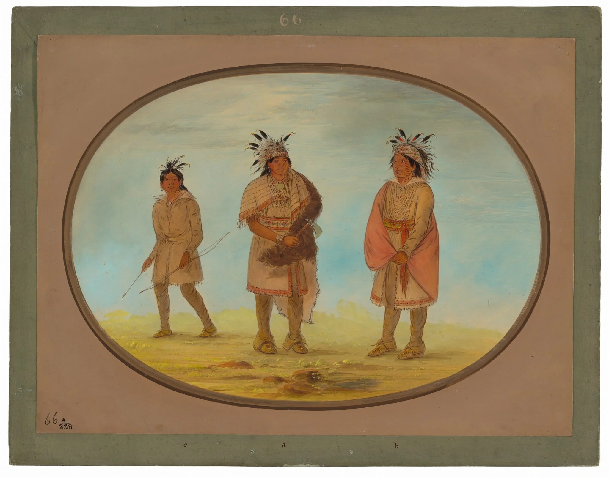 Two Weeah Warriors and a Woman, detail