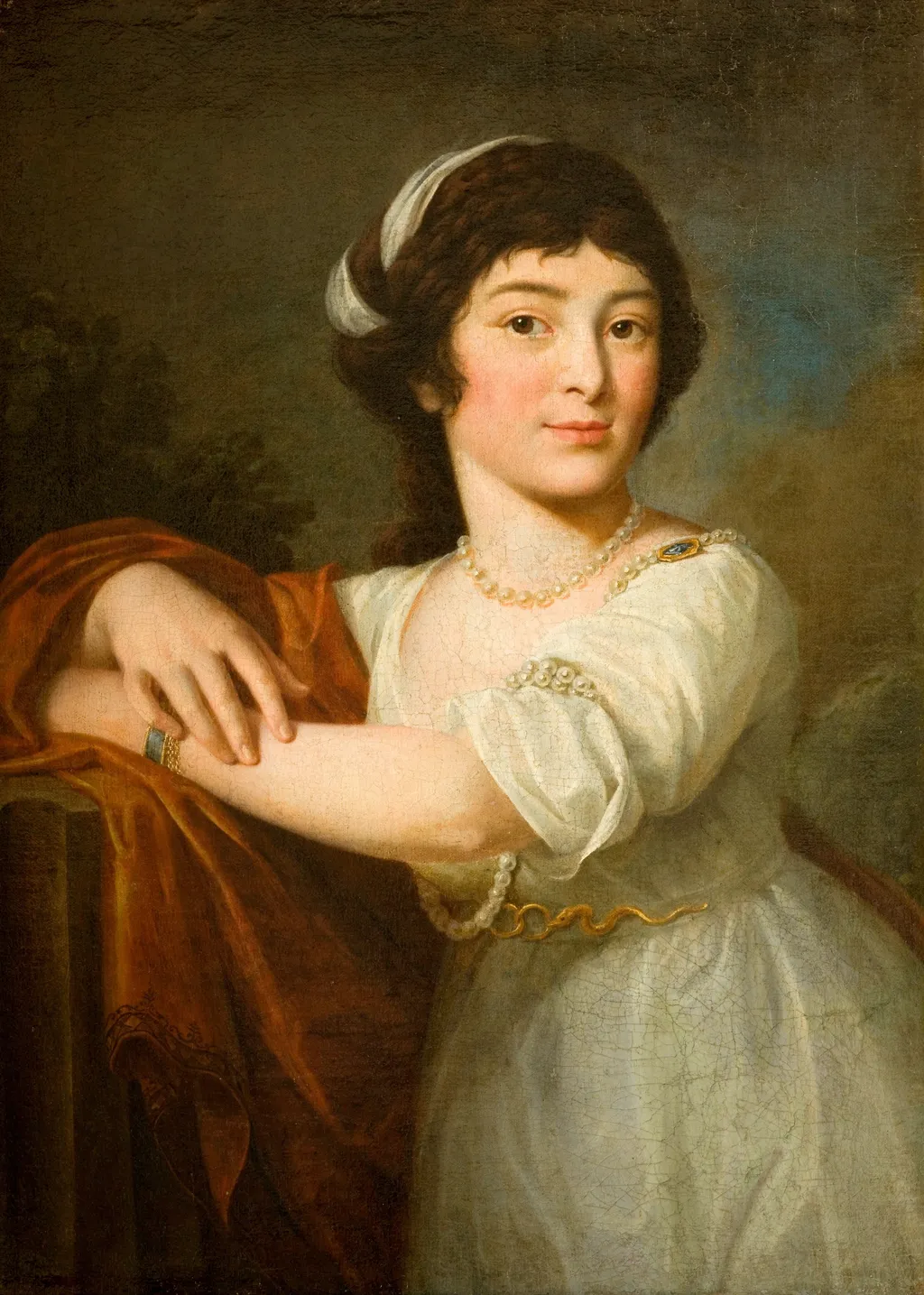 Portrait of Joanna Dzierzbicka, by Józef Pitschmann, oil, 1800