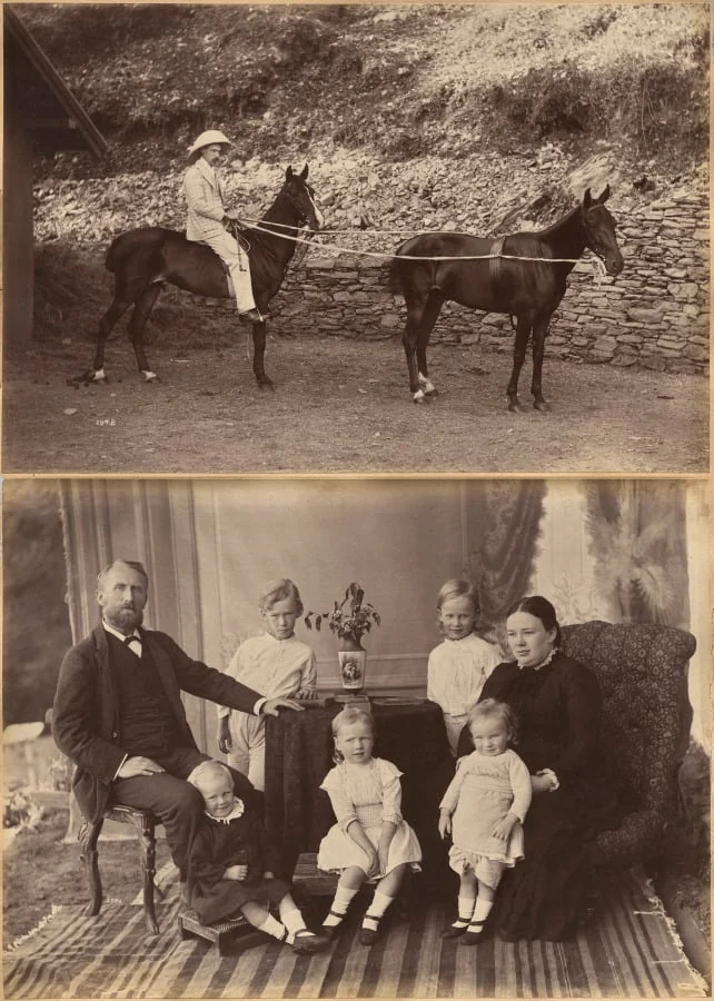 Captain H.S. Rawhinson (recto); Mr. Robert Holtz and Family (verso), detail