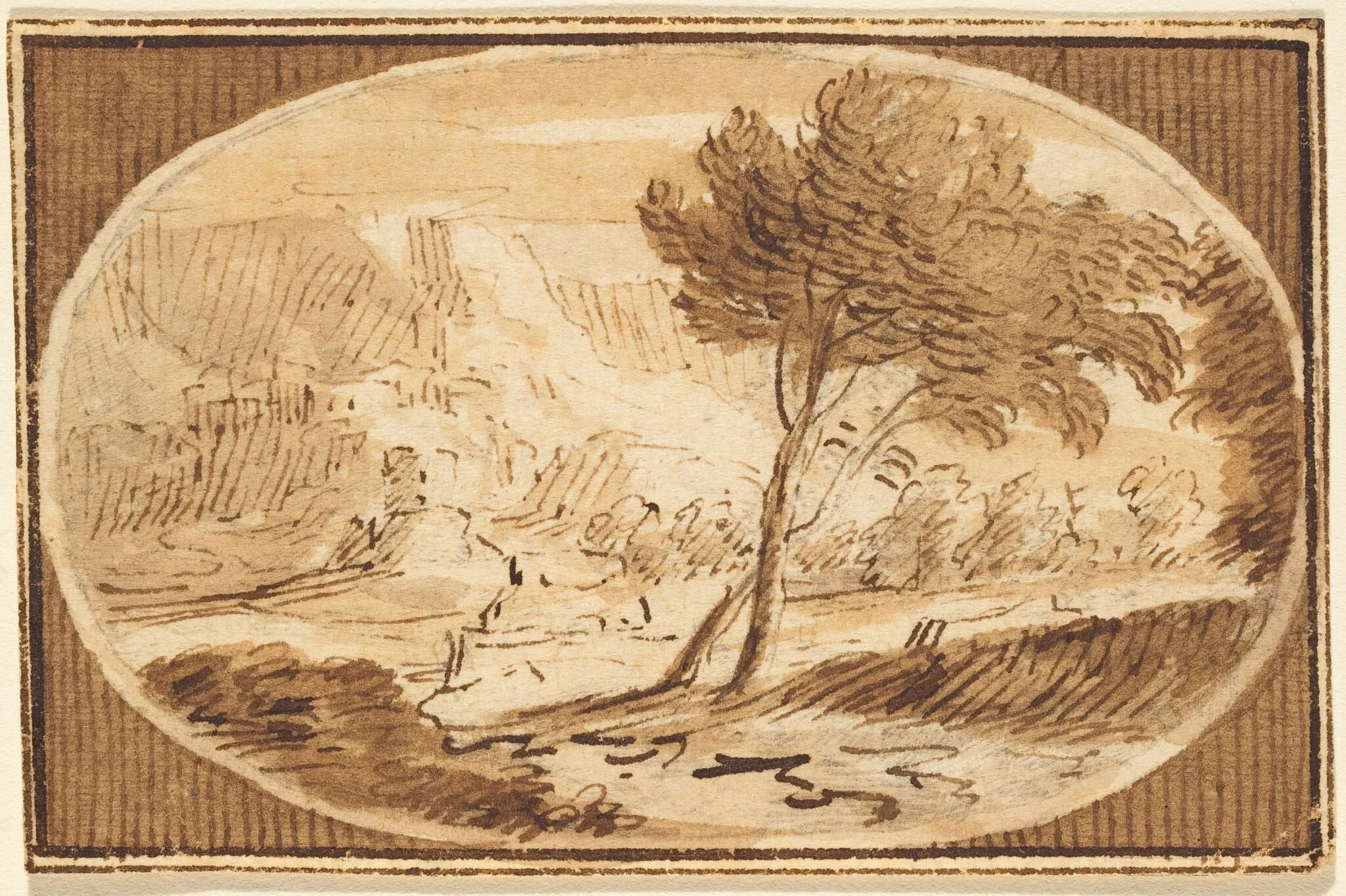 A Landscape with a Great Tree, detail