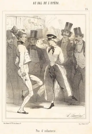 Pas d'Infanterie, by Charles Vernier, ink, 1859