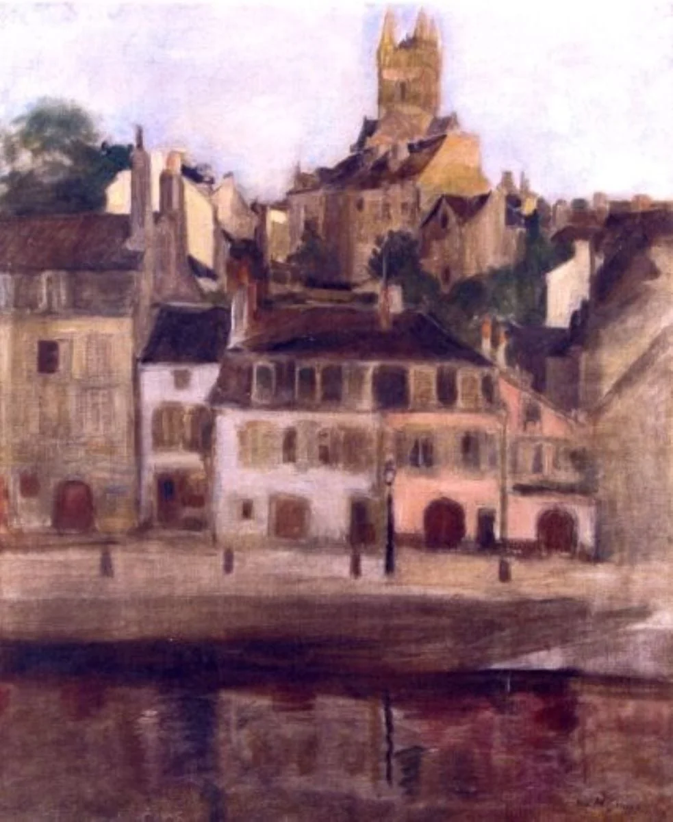 Peisaj citadin (Quimperlé), detail