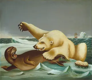 Law of the Wild, by Charles S. Raleigh, oil, 1881