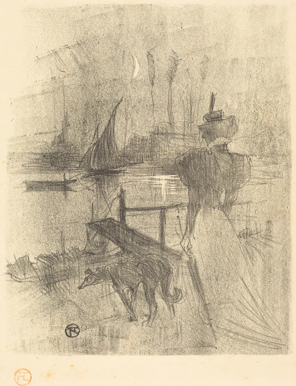Adieu, by Henri de Toulouse-Lautrec, ink, 1895