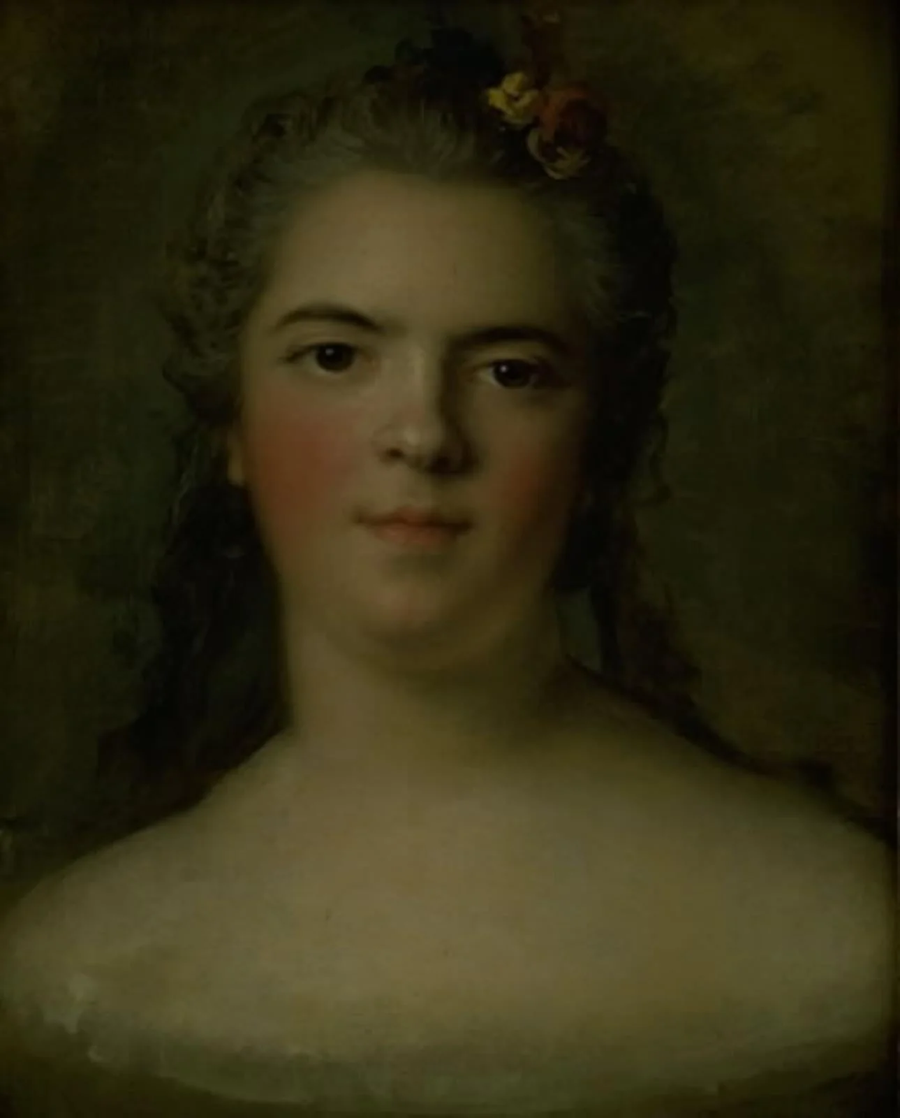 Portrait of Louise-Élisabeth de France, Louis XV's Daughter "Mme Infante", detail