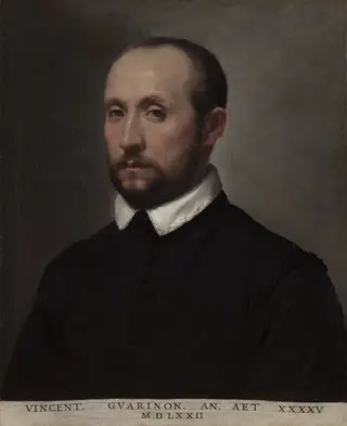 Portrait of Vincenzo Guarignoni, by Giovanni Battista Moroni, oil, 1572