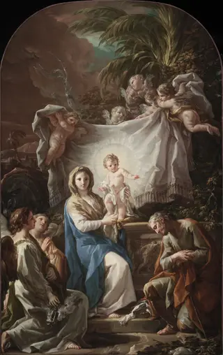 Rest on the Flight into Egypt, by Corrado Giaquinto, oil, 1764