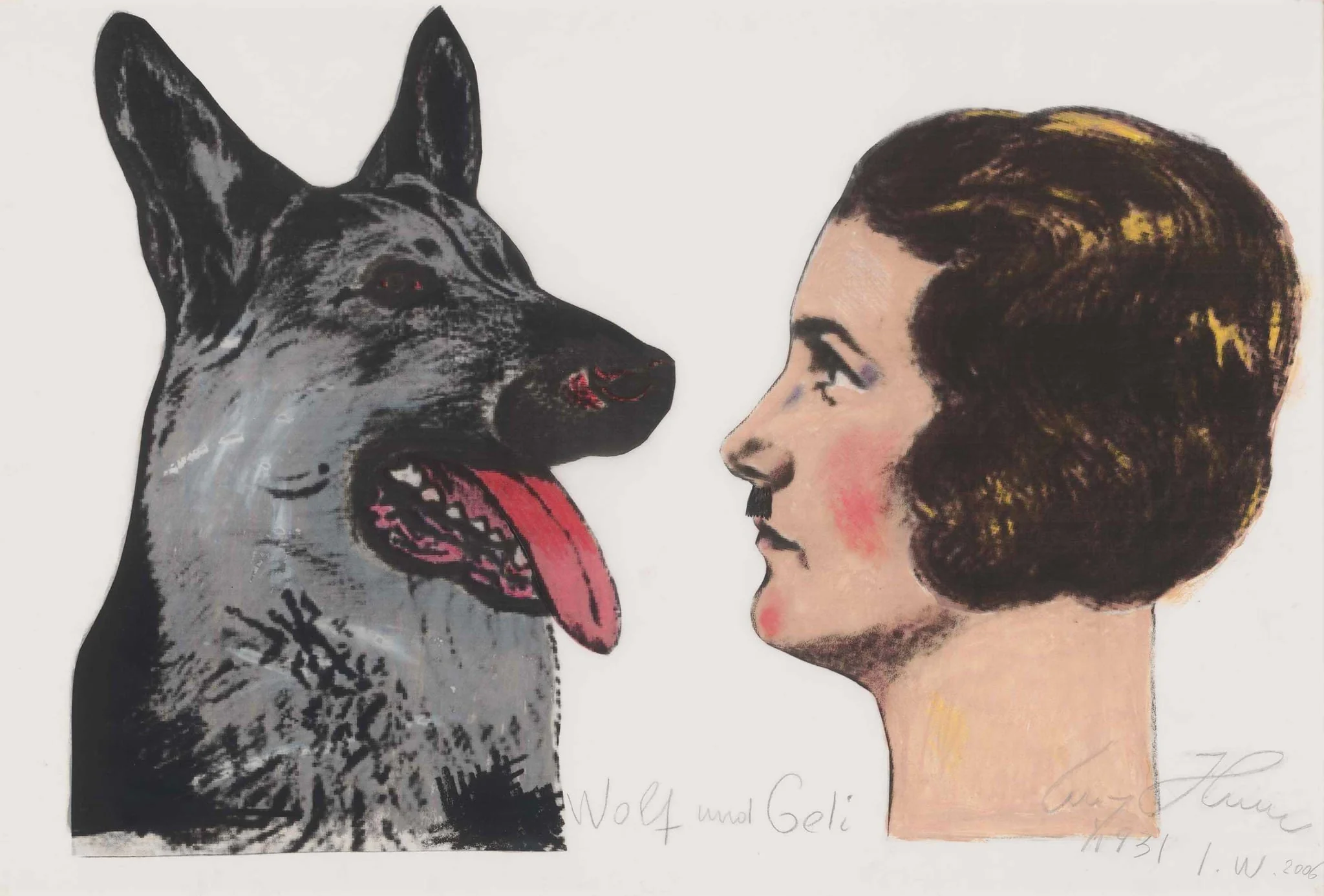 Wolf und Geli, detail