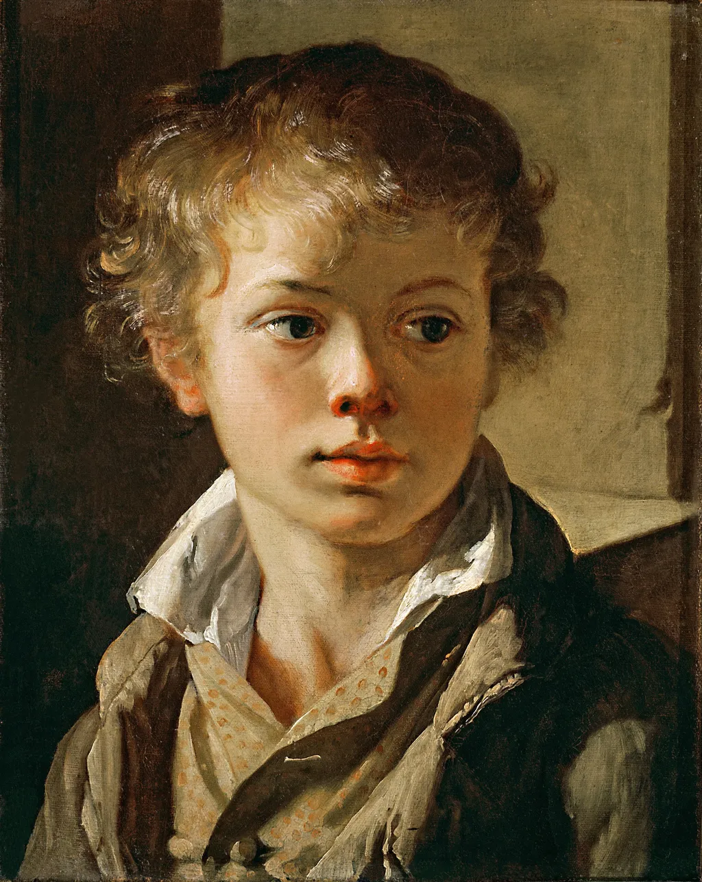 Portrait of A. V. Tropinin, by Vasily Andreevich Tropinin, oil, 1818