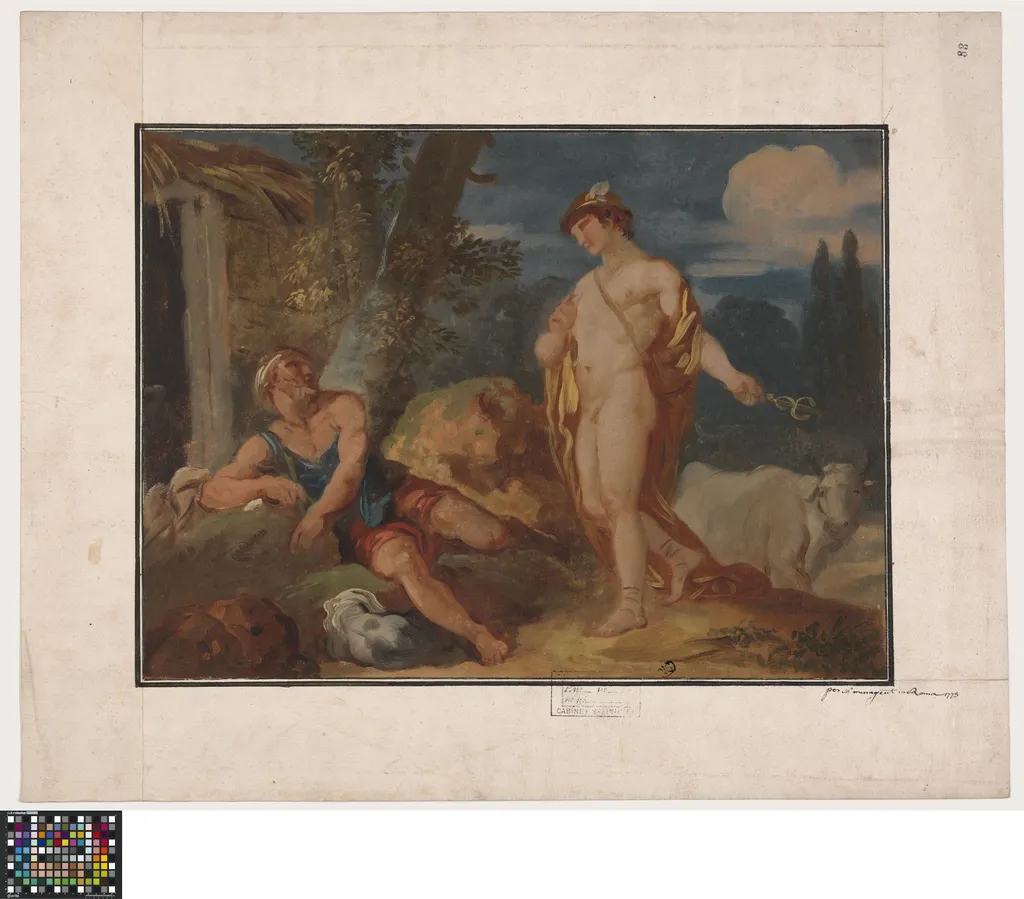 Mercurius en Argus, by François-Guillaume Ménageot, oil, 1772