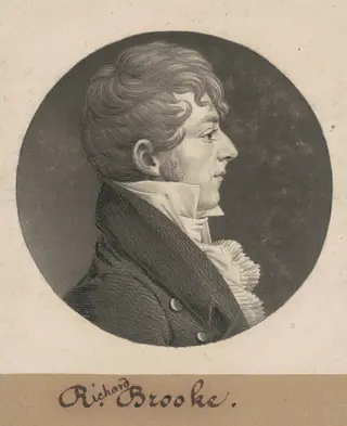 Richard Brooke, by Charles B. J. Févret de Saint-Mémin, ink, 1808