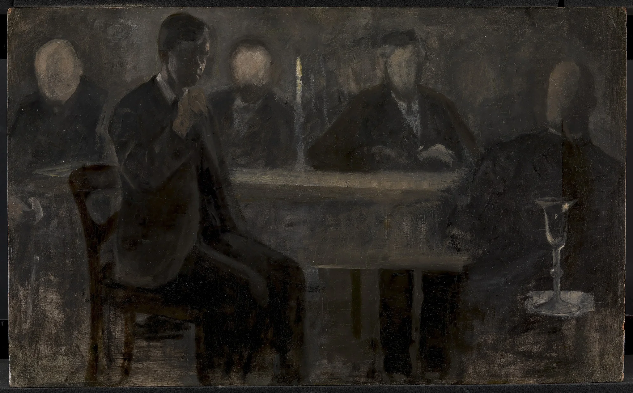 Five Portraits. Study for painting in Thielska Galleriet, Stockholm, detail