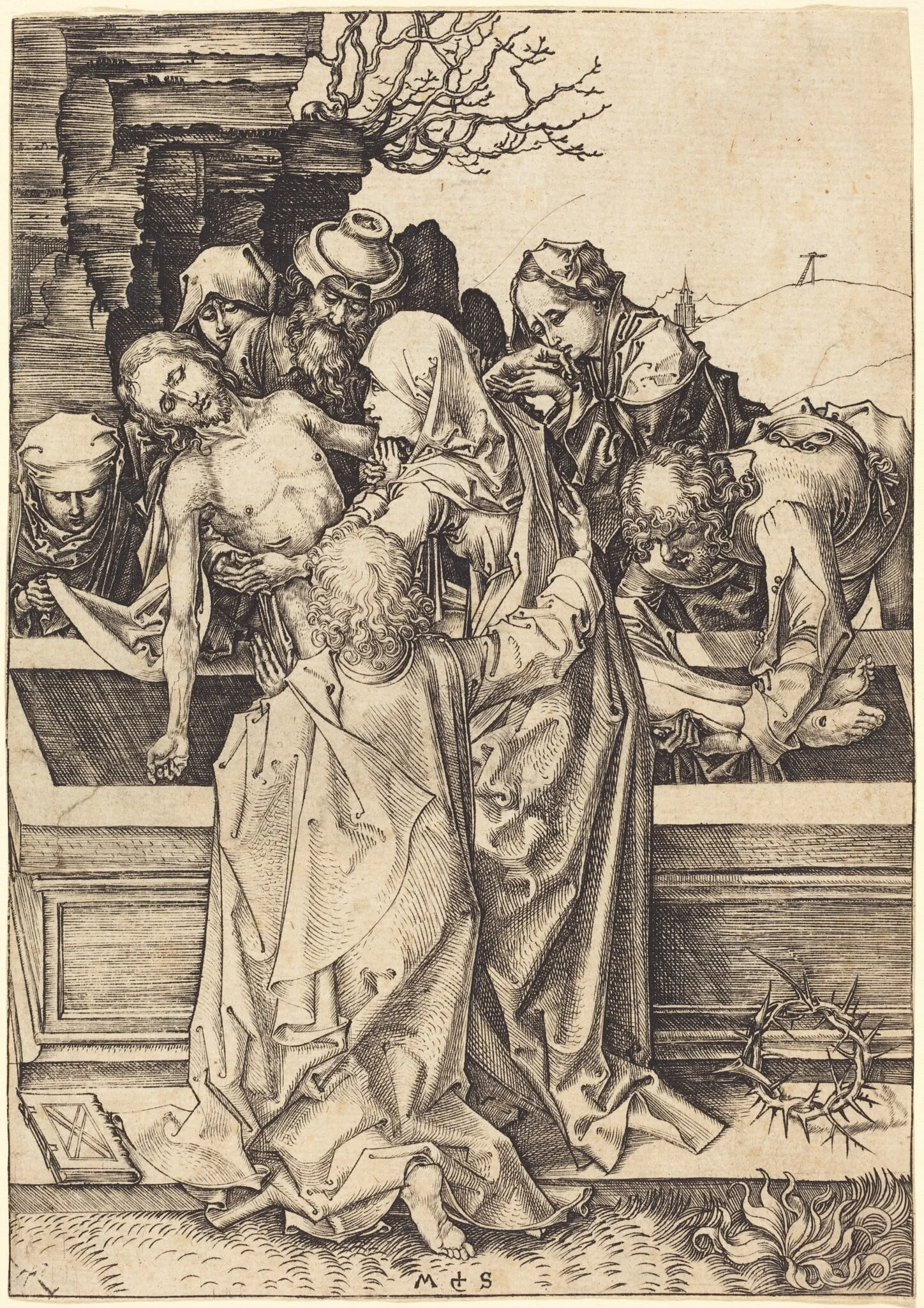 The Entombment, detail
