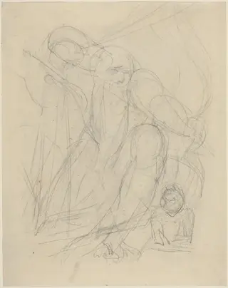 Time's Triple Bow [recto], by William Blake, graphite, 1806
