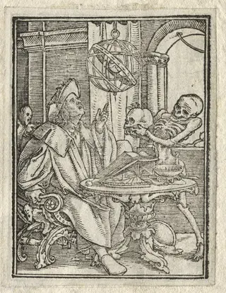 The Dance of Death:  The Astrologer; The Rich Man, by Hans Holbein the Younger, 1526