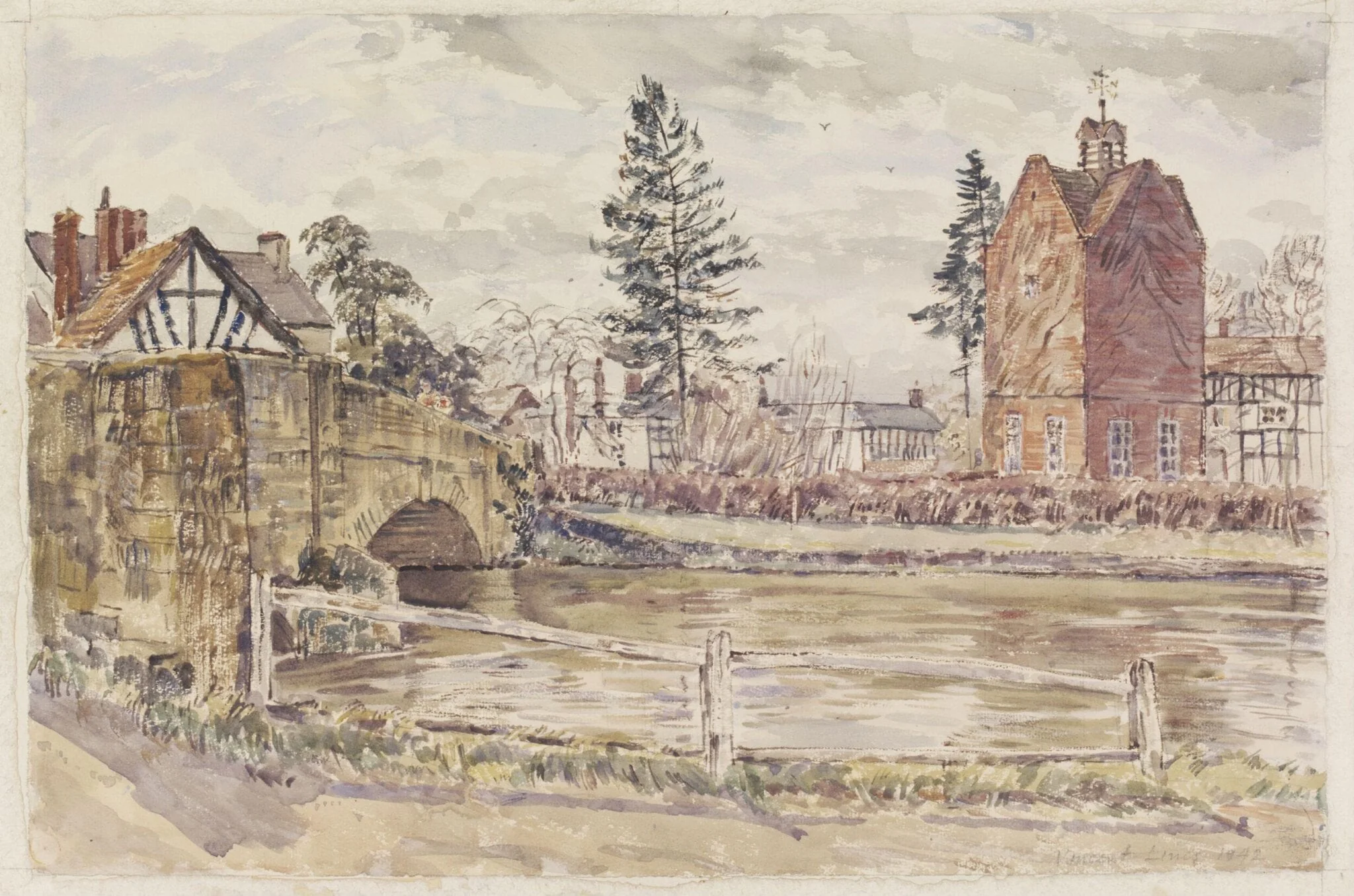 Bridge and Pigeon House, Eardisland, detail