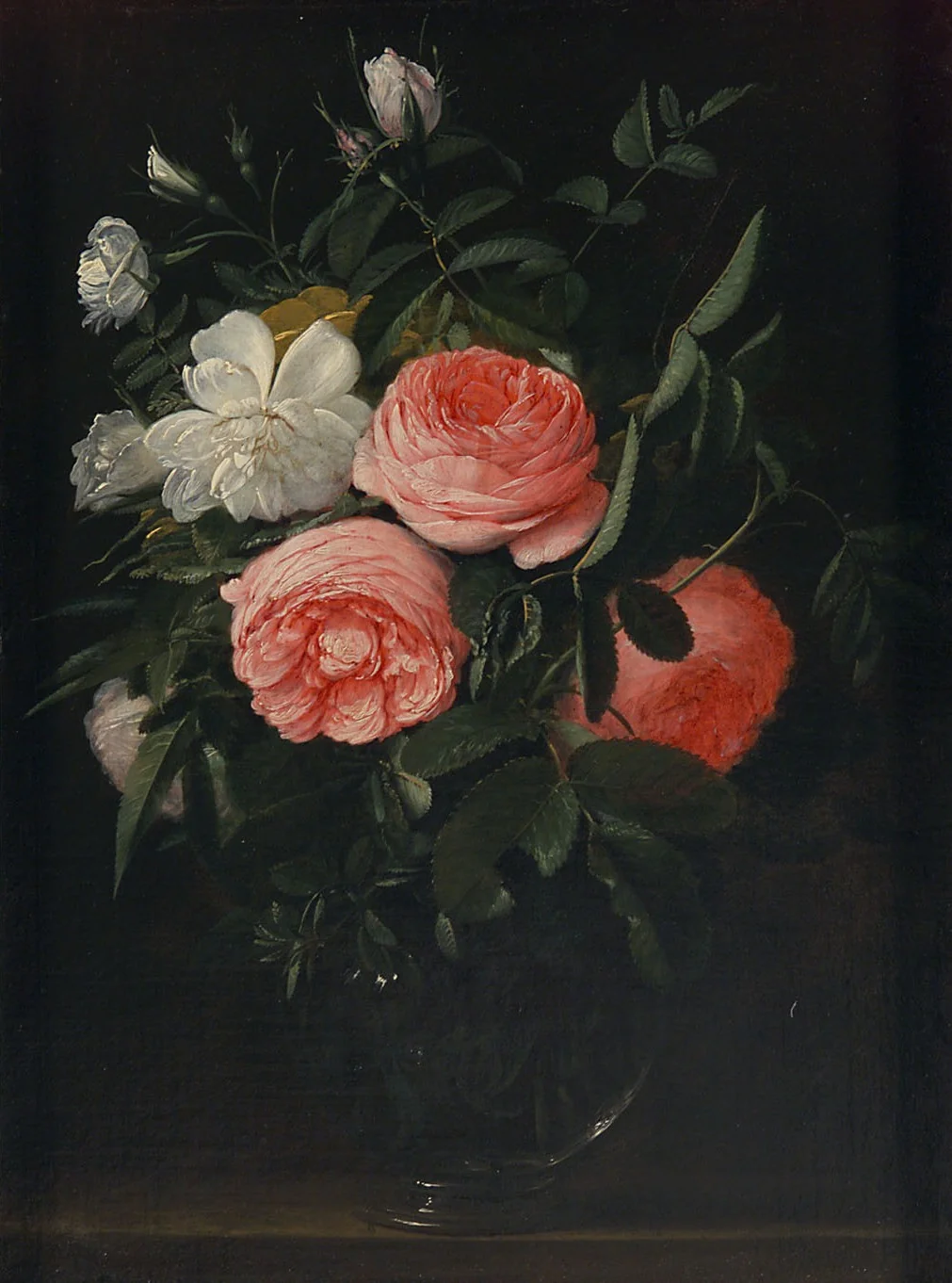 Glass with Roses, detail