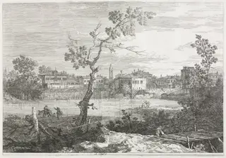 Views:  View of Burano, a Town on an Island in the Venetian Lagoon, by Canaletto, 1740