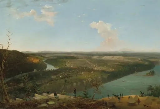 Maryland Heights: Siege of Harpers Ferry, by William MacLeod, oil, 1863
